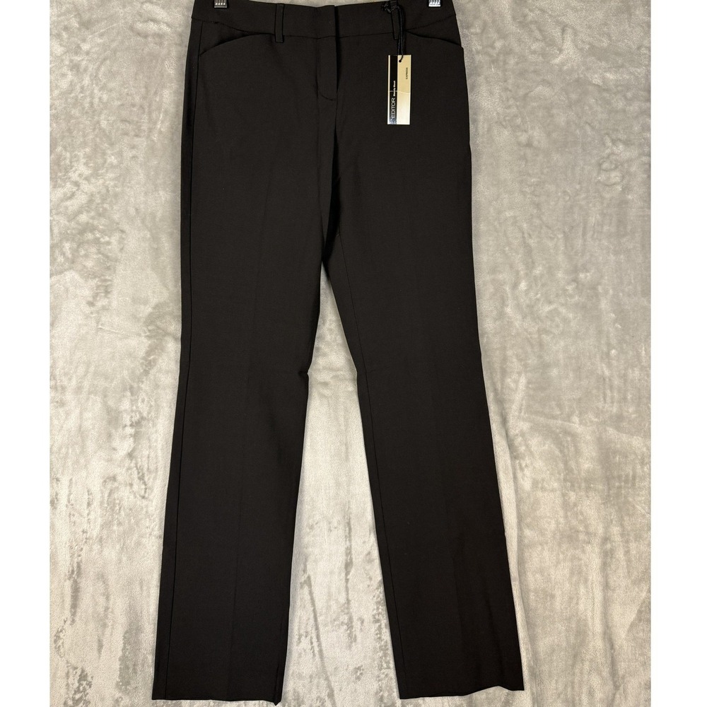 EXPRESS EDITOR Barely Boot Low Rise Black Pants W… - image 1